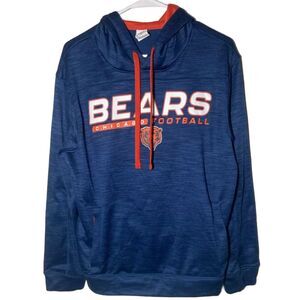 Chicago Bears Hoodie Medium Navy Orange Pullover NFL Football Sweatshirt NWOT